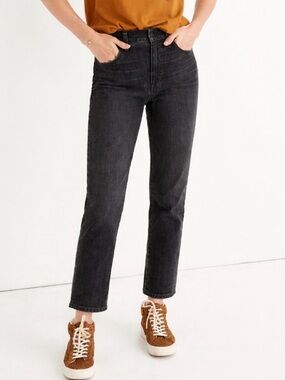 Madewell Black The Perfect Vintage Jean High Rise Straight 28